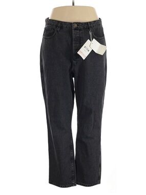 Sezane Washed Black High Waisted  Straight Leg Green Blue Jeans Collection